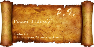 Poppe Ildikó névjegykártya