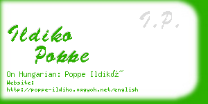 ildiko poppe business card